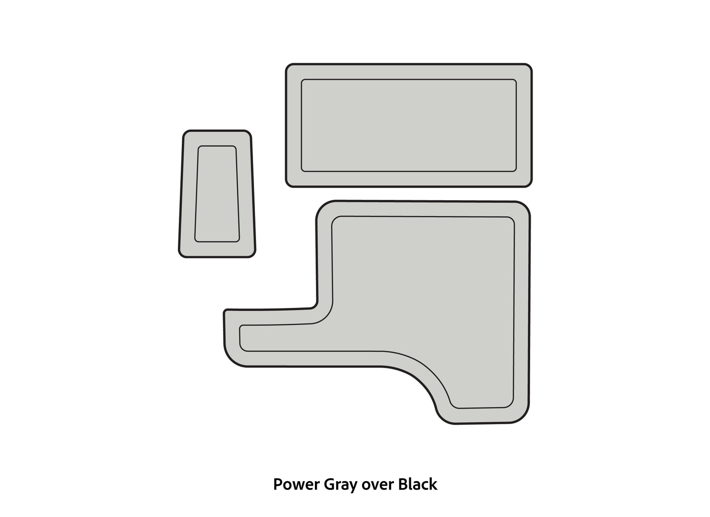 Dura-Deck Triton 179TRX EVA foam accessory pad set power gray over black