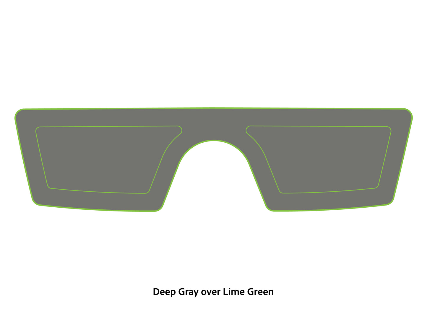 Dura-Deck Phoenix eva foam splash wheel pad in deep gray over lime green