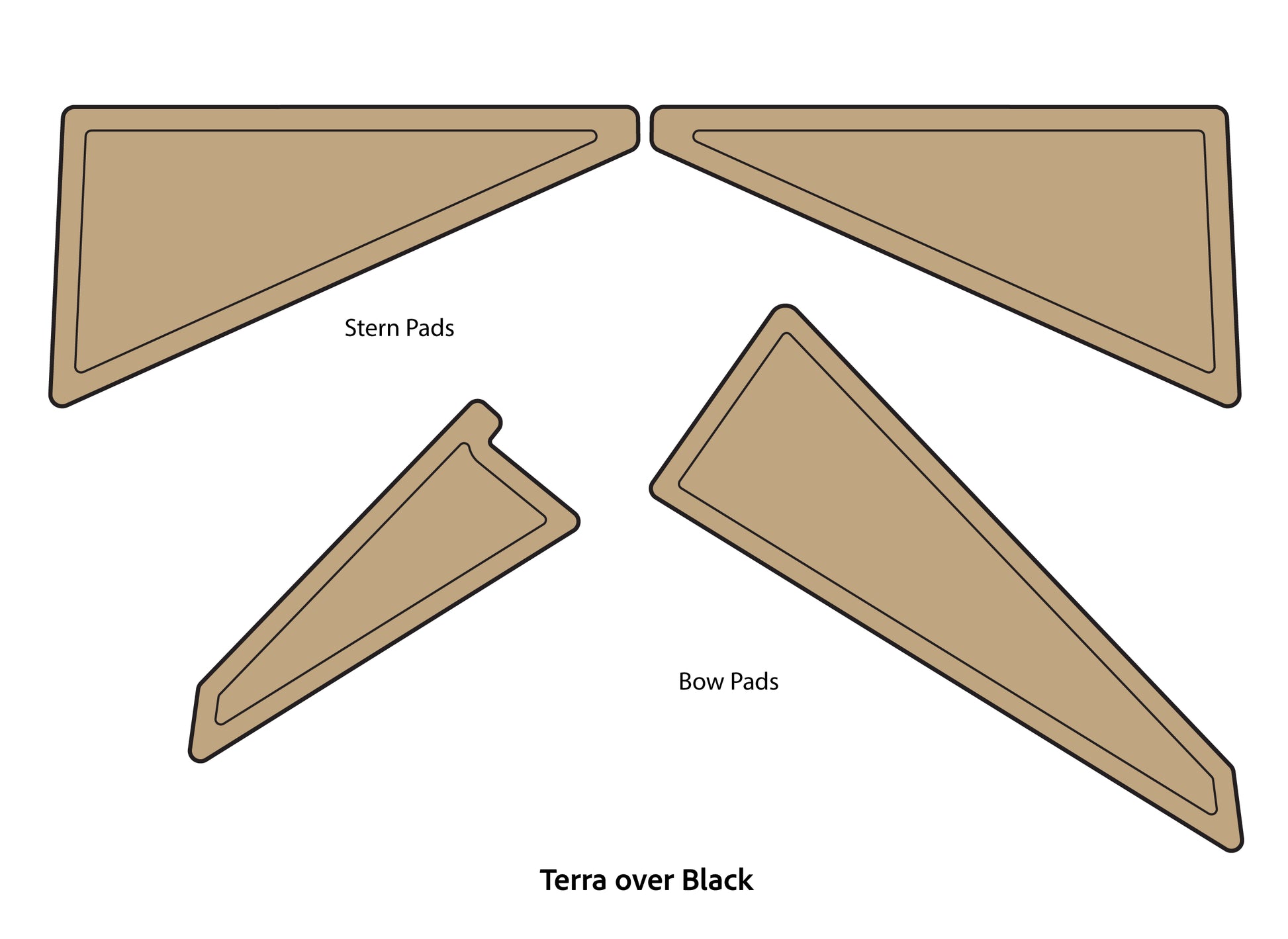 be x tarp ranger ii 2020-2025 Ranger RT-198 Bow & Stern Pads – Dura-Deck Marine Products