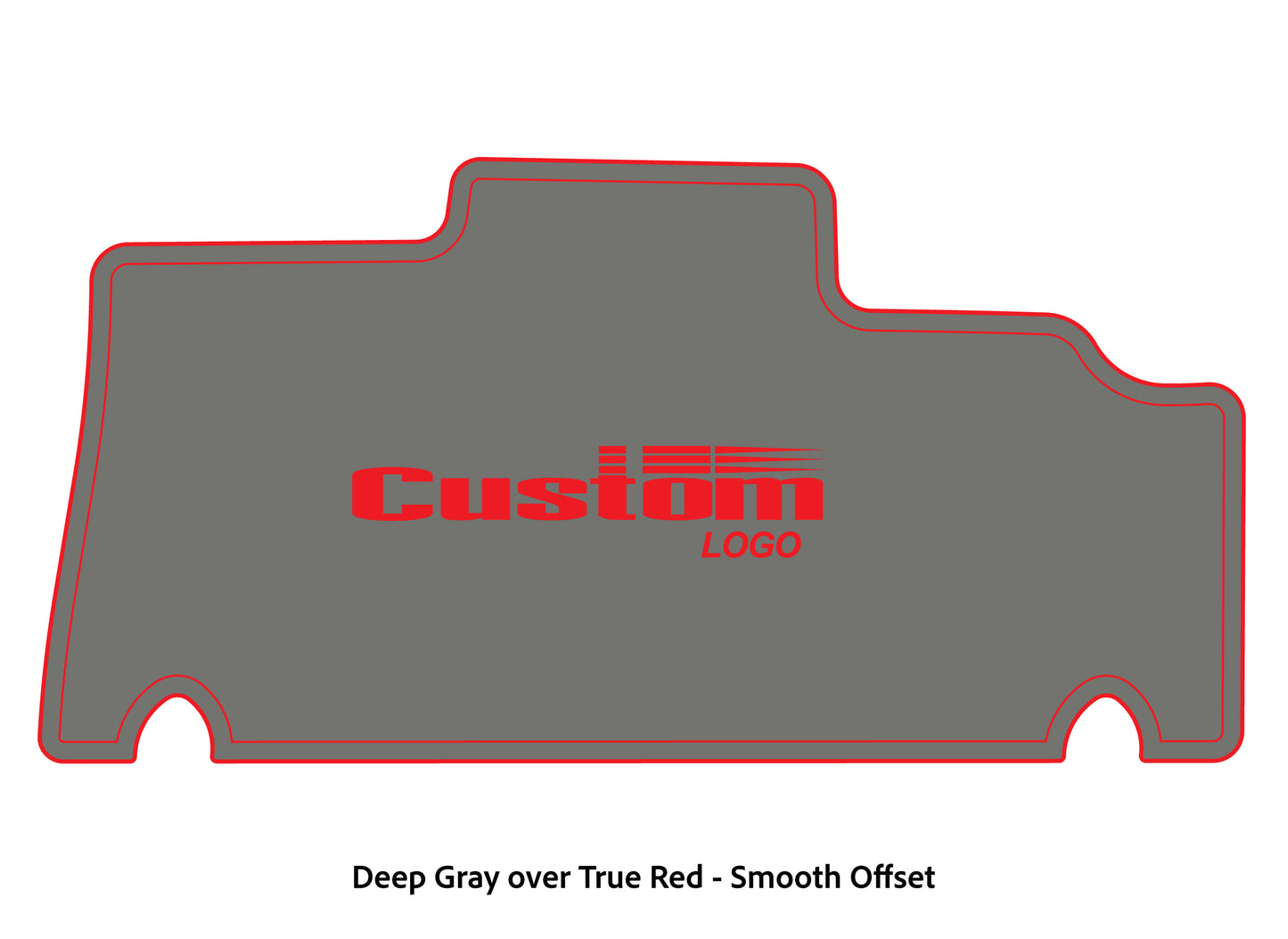 Dura-Deck Triton 179TRX custom EVA foam bass boat flooring in deep gray over true red smooth offset pattern