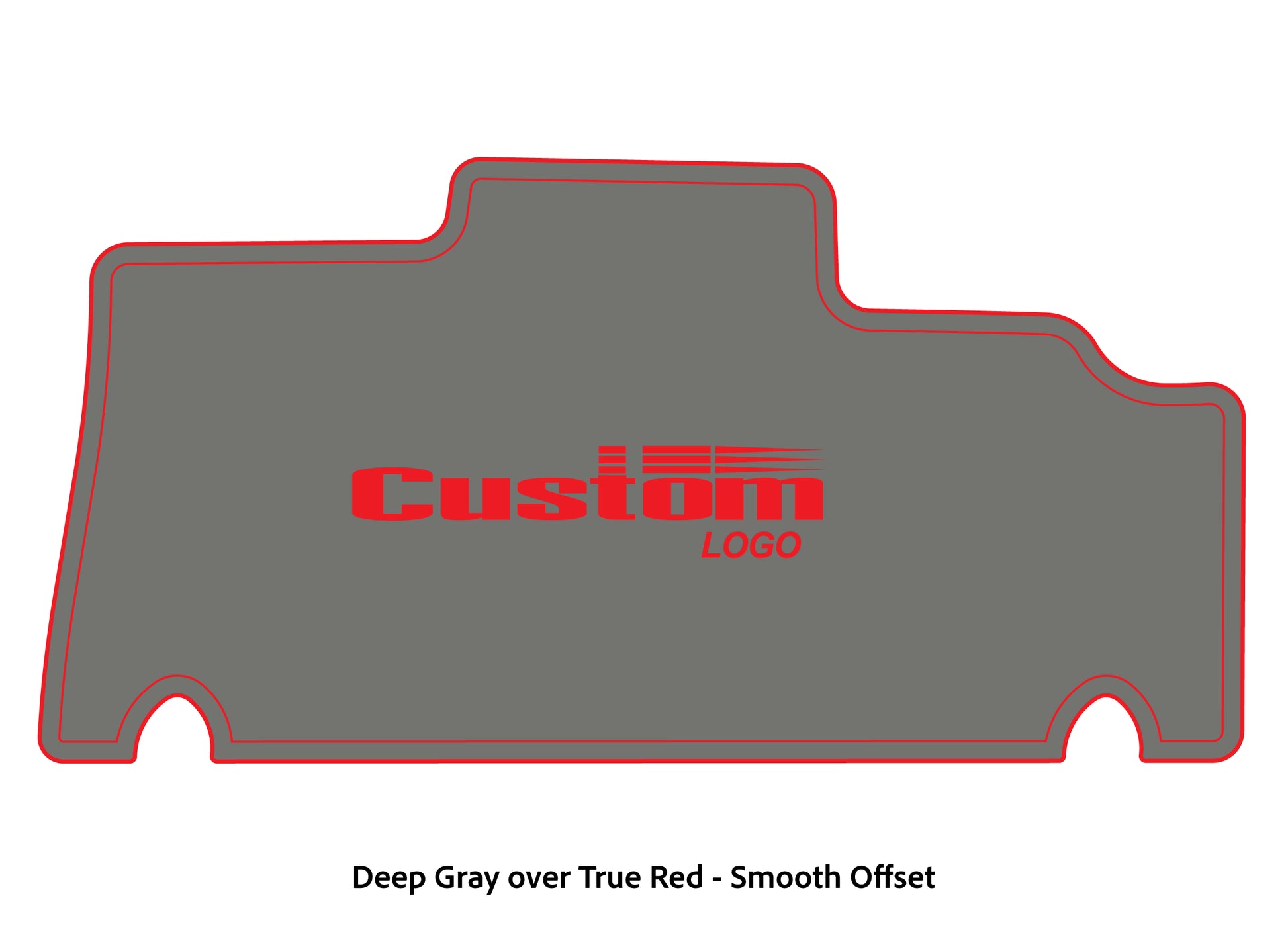 Dura-Deck Triton 179TRX custom EVA foam bass boat flooring in deep gray over true red smooth offset pattern