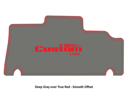 Dura-Deck Triton 179TRX custom EVA foam bass boat flooring in deep gray over true red smooth offset pattern