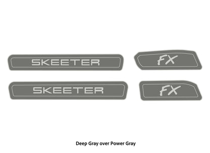 Dura-deck Skeeter FX20 eva foam trailer pad set in deep gray over power gray