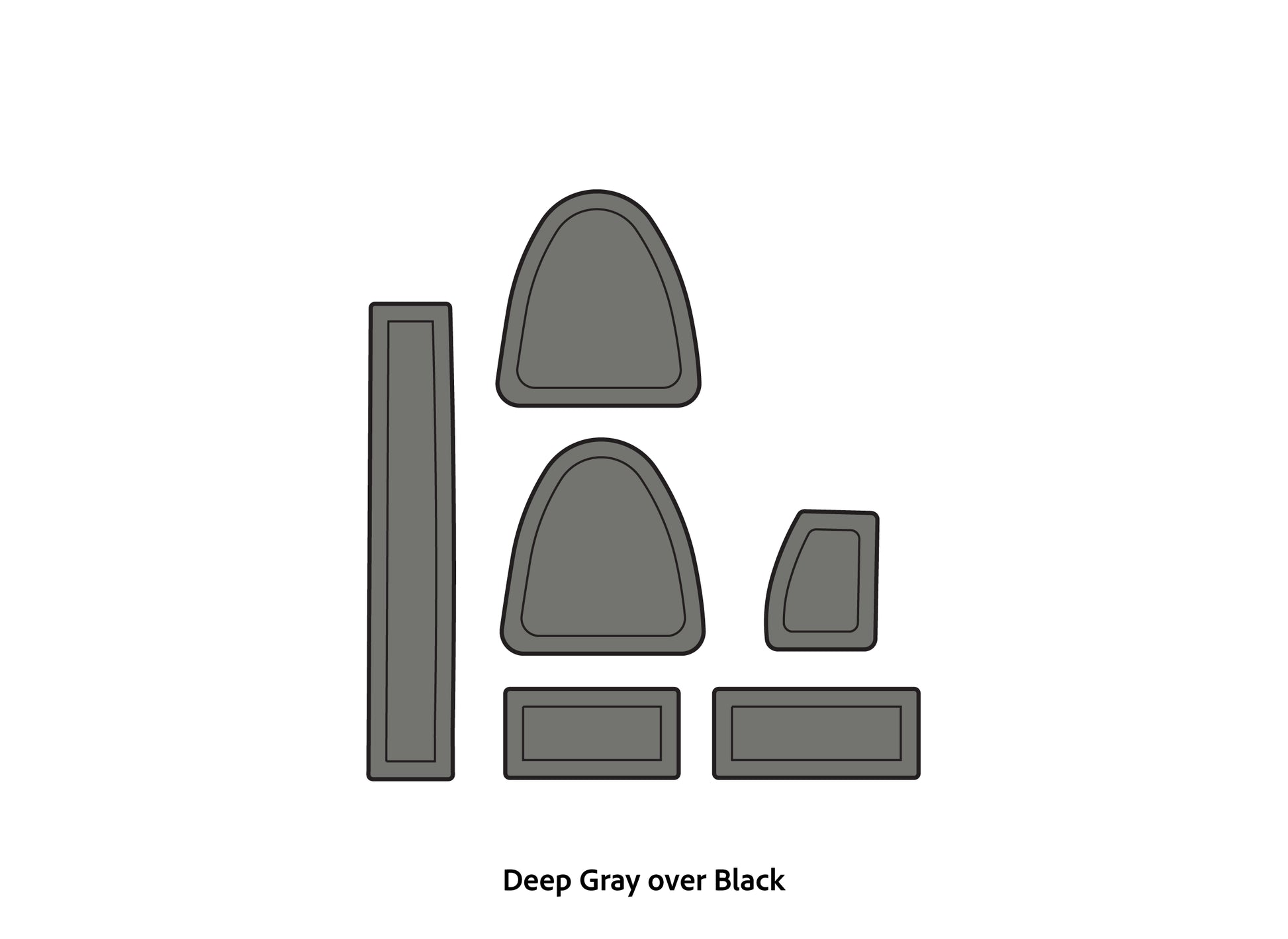 Dura-Deck Triton TR20 eva foam accessory set deep gray over black