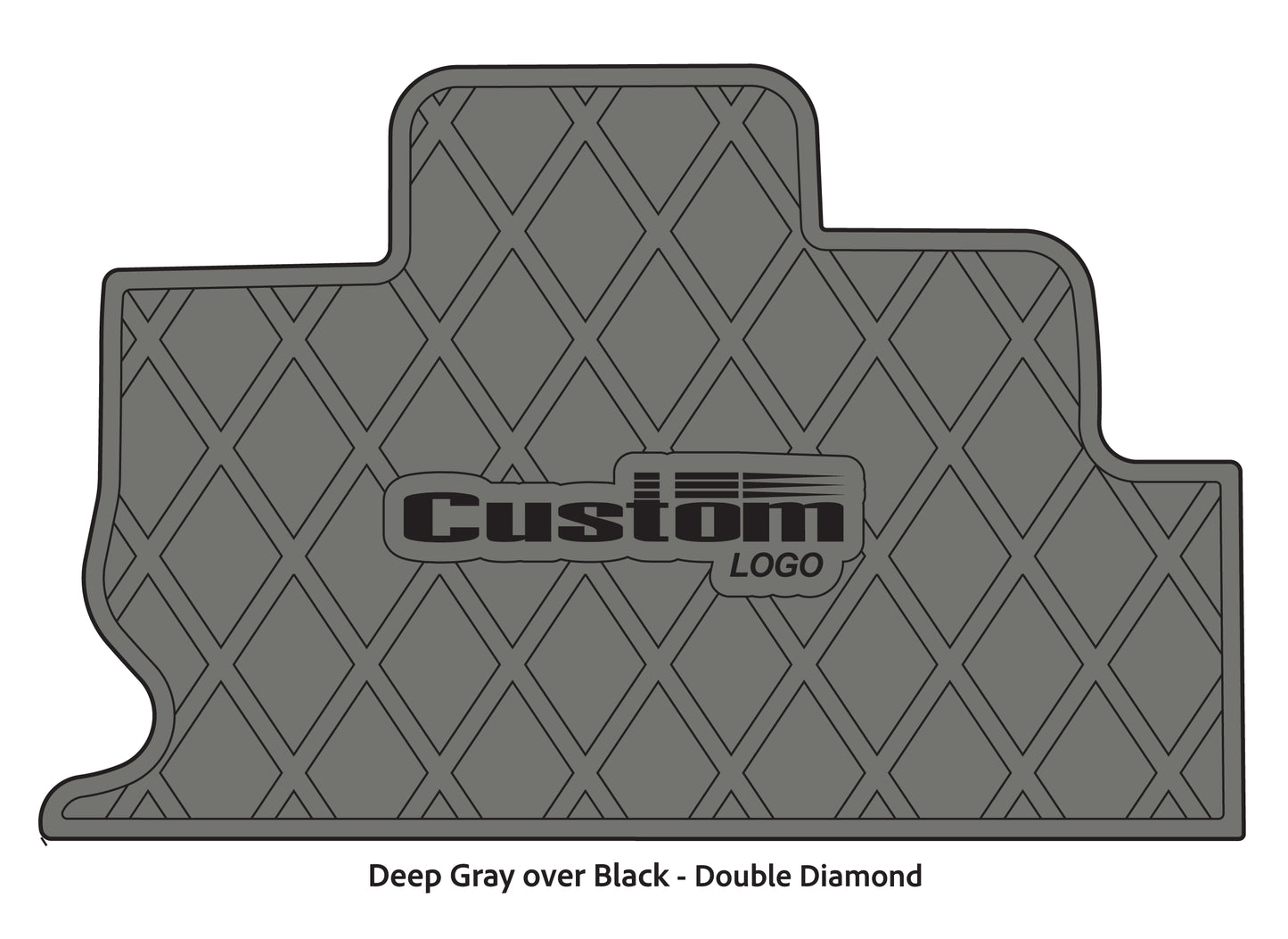 Dura-Deck Triton TR22 custom eva foam bass boat flooring in deep gray over black double diamond pattern