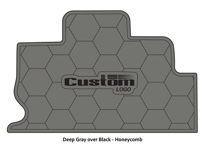 Dura-Deck Triton TR22 custom eva foam bass boat flooring in deep gray over black honeycomb pattern
