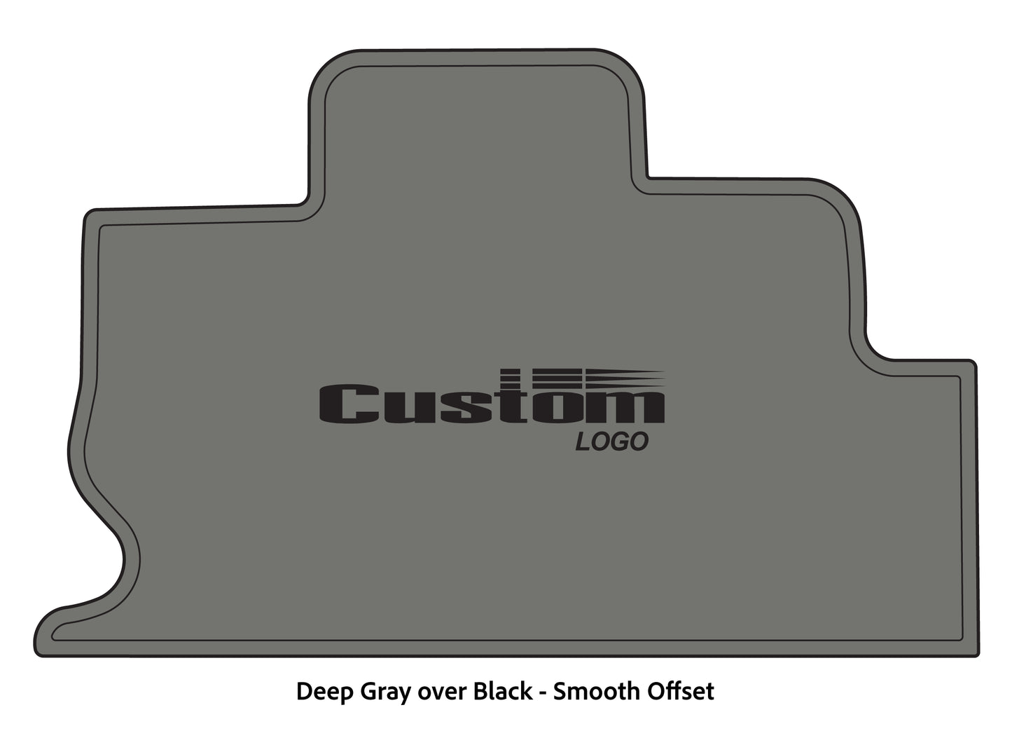 Dura-Deck Triton TR22 custom eva foam bass boat flooring in deep gray over black smooth offset pattern