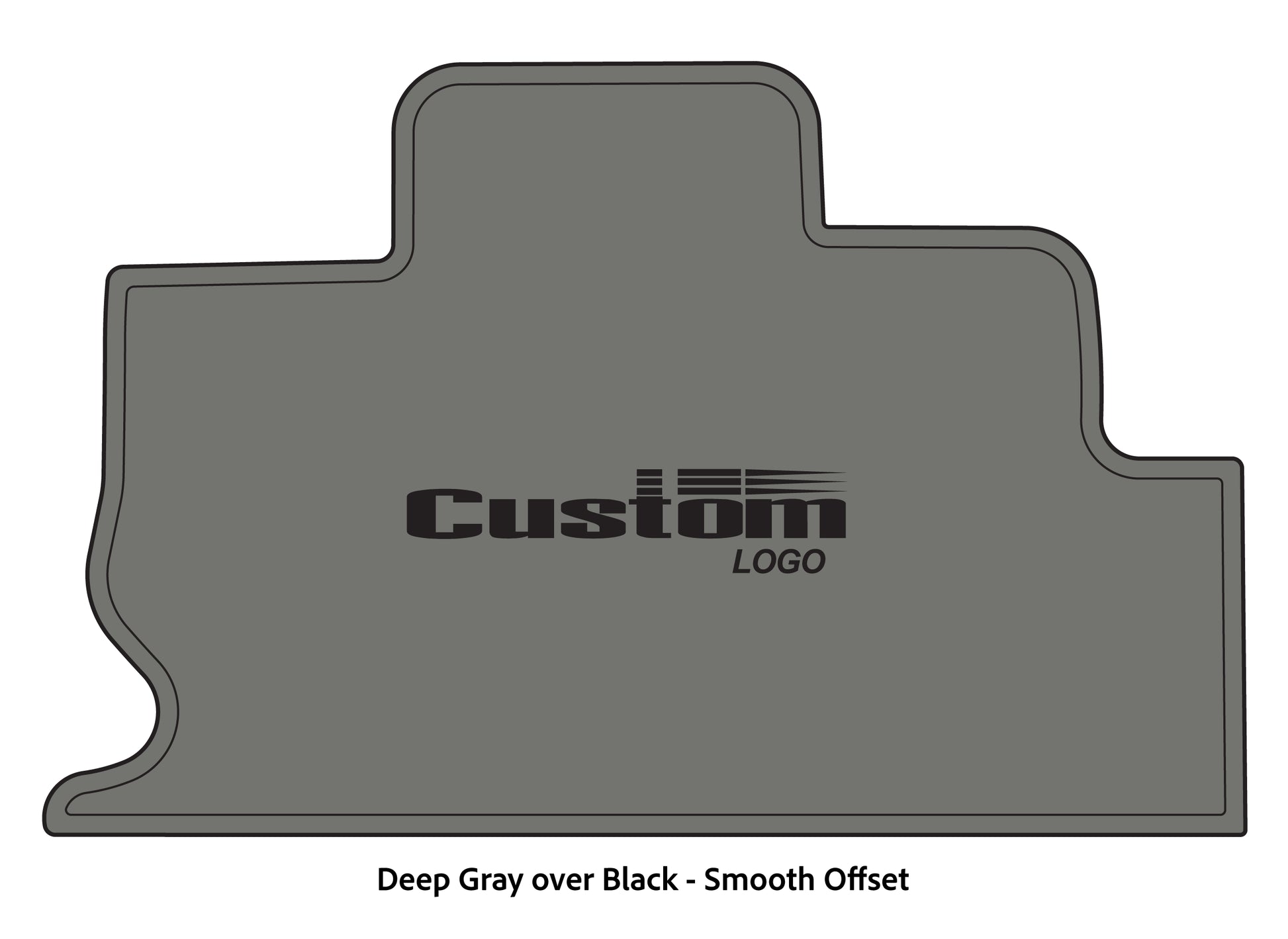 Dura-Deck Triton TR22 custom eva foam bass boat flooring in deep gray over black smooth offset pattern