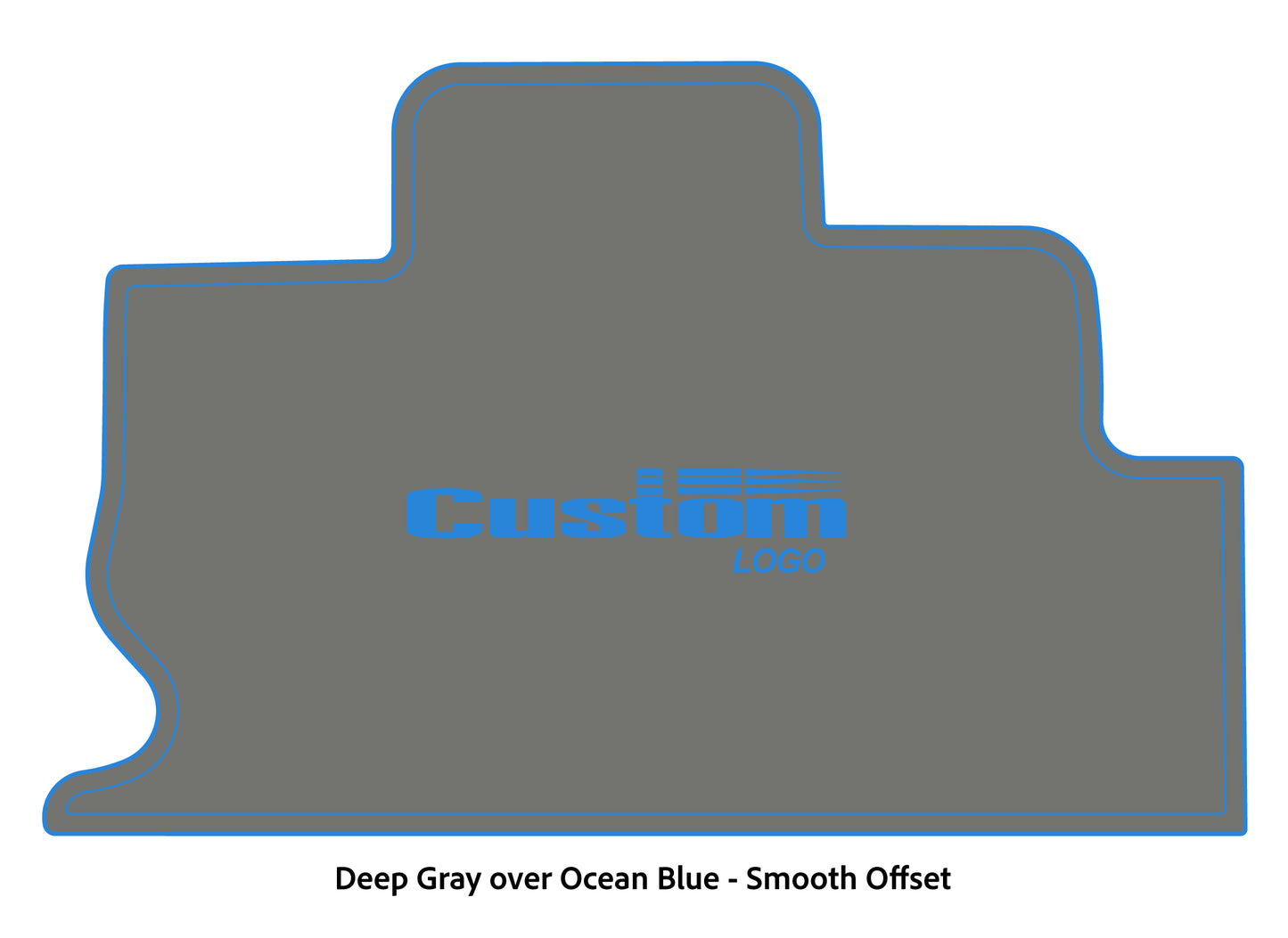 Dura-Deck Triton TR22 custom eva foam bass boat flooring in deep gray over ocean blue