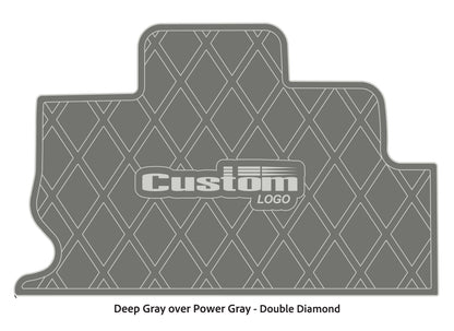Dura-Deck Triton TR22 custom eva foam bass boat flooring in deep gray over power gray double diamond pattern