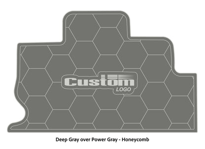 Dura-Deck Triton TR22 custom eva foam bass boat flooring in deep gray over power gray honeycomb pattern