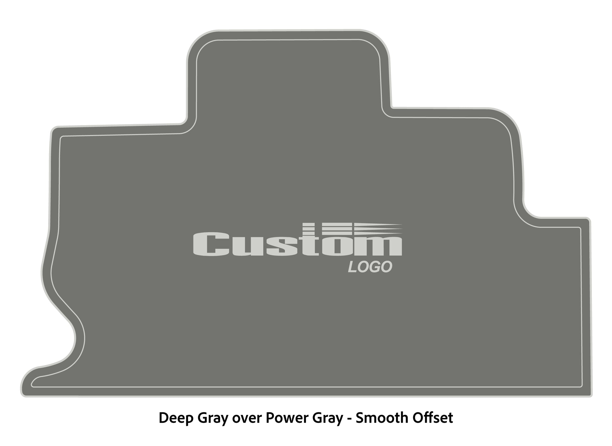 Dura-Deck Triton TR22 custom eva foam bass boat flooring in deep gray over power gray smooth offset pattern