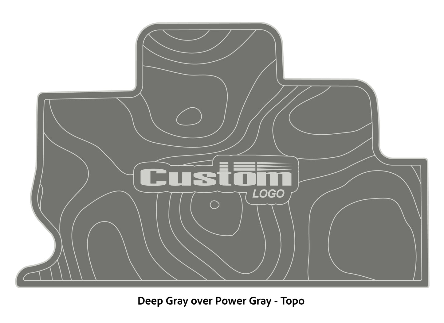 Dura-Deck Triton TR22 custom eva foam bass boat flooring in deep gray over power gray topo pattern