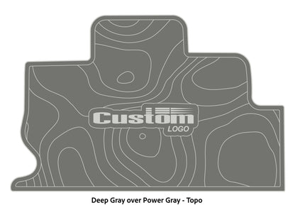 Dura-Deck Triton TR22 custom eva foam bass boat flooring in deep gray over power gray topo pattern
