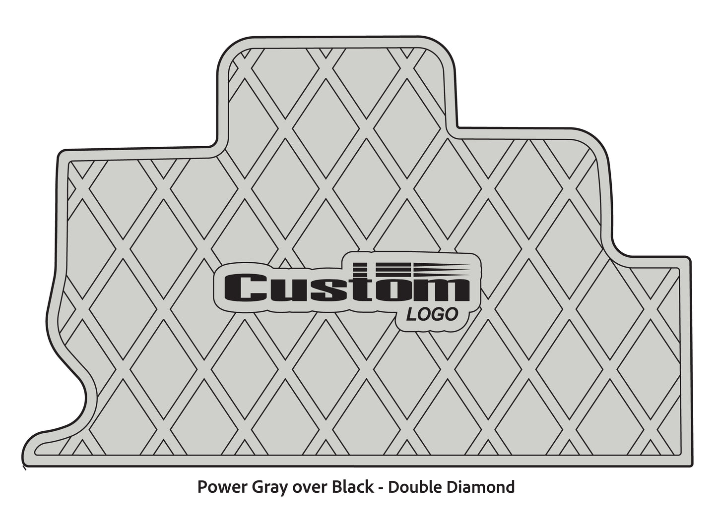 Dura-Deck Triton TR22 custom eva foam bass boat flooring in power gray over black in double diamond