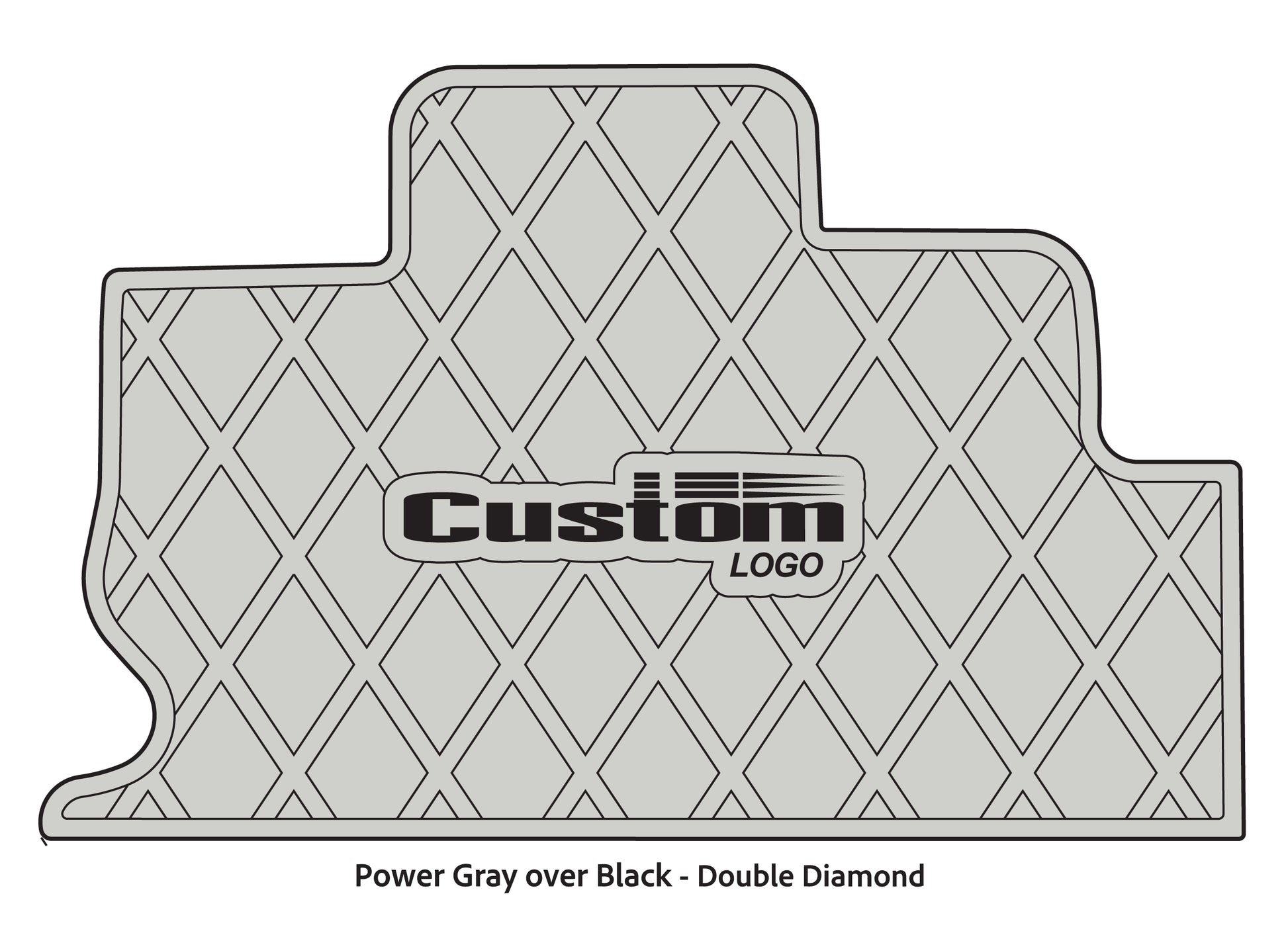 Dura-Deck Triton TR22 custom eva foam bass boat flooring in power gray over black in double diamond