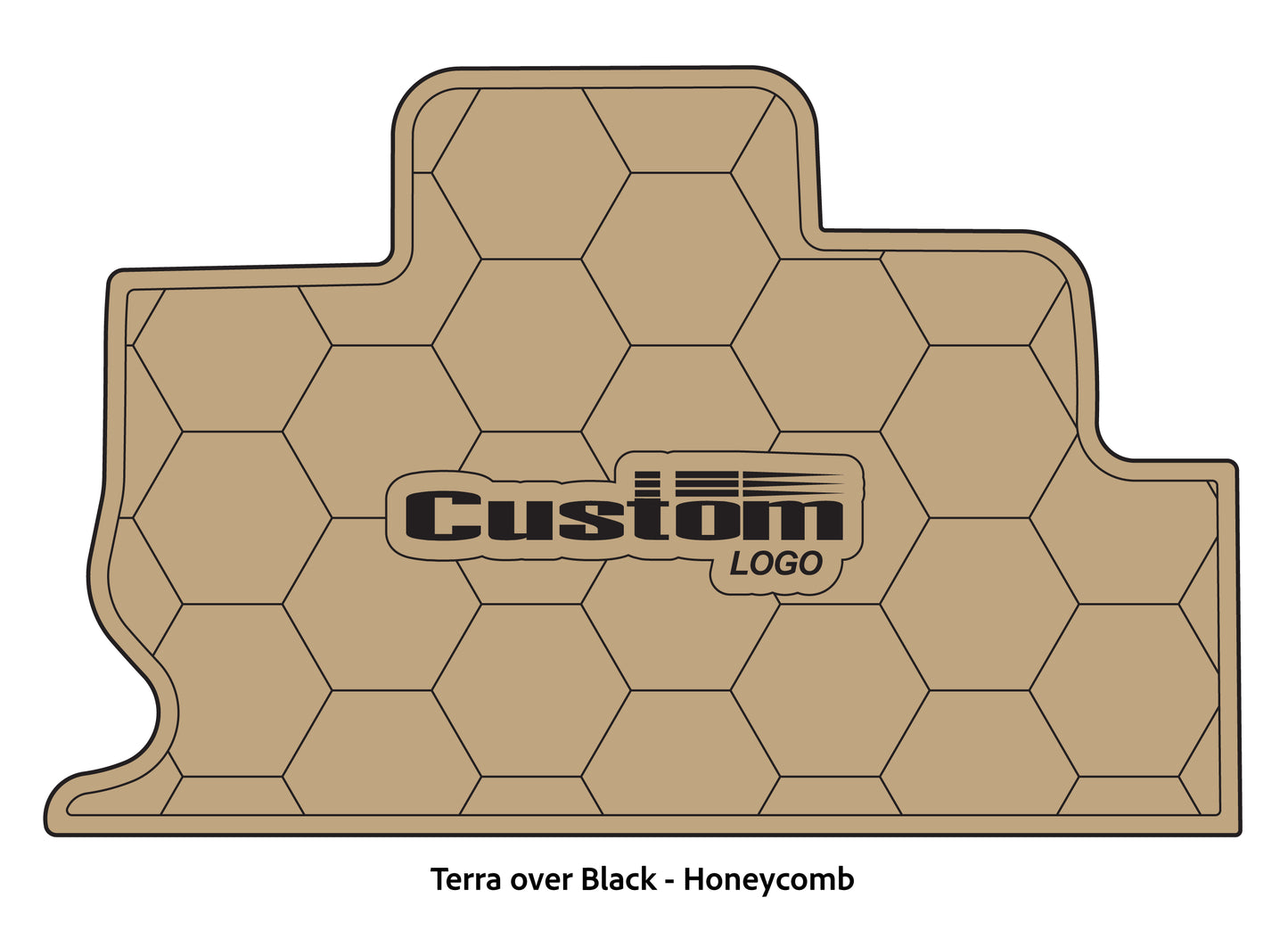 Dura-Deck Triton TR22 custom eva foam bass boat flooring in terra over black honeycomb pattern