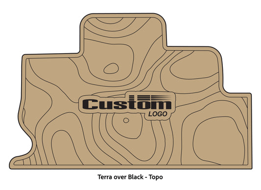 Dura-Deck Triton TR22 custom eva foam bass boat flooring in terra over black topo pattern