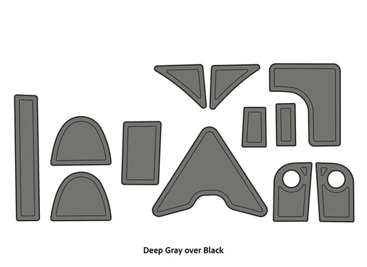 Dura-Deck Triton TR22 eva foam accessory pad set in deep gray over black