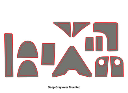 Dura-Deck Triton TR22 eva foam accessory pad set in deep gray over true red