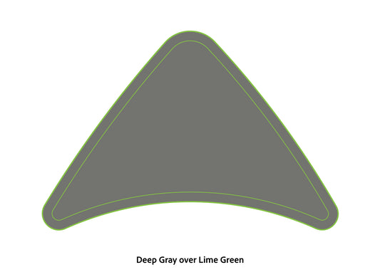Dura-Deck Ranger Z20 EVA foam bow pad set in deep gray over lime green