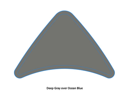 Dura-Deck Ranger Z20 EVA foam bow pad in deep gray over ocean blue