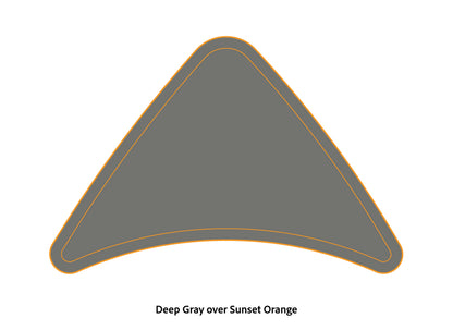 Dura-Deck Ranger Z20 EVA foam bow pad in deep gray over sunset orange
