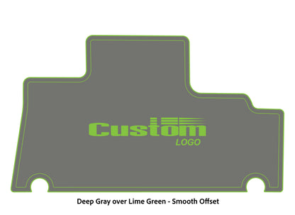 Dura-Deck Triton TR196 custom EVA foam bass boat flooring in deep gray over lime green smooth offset