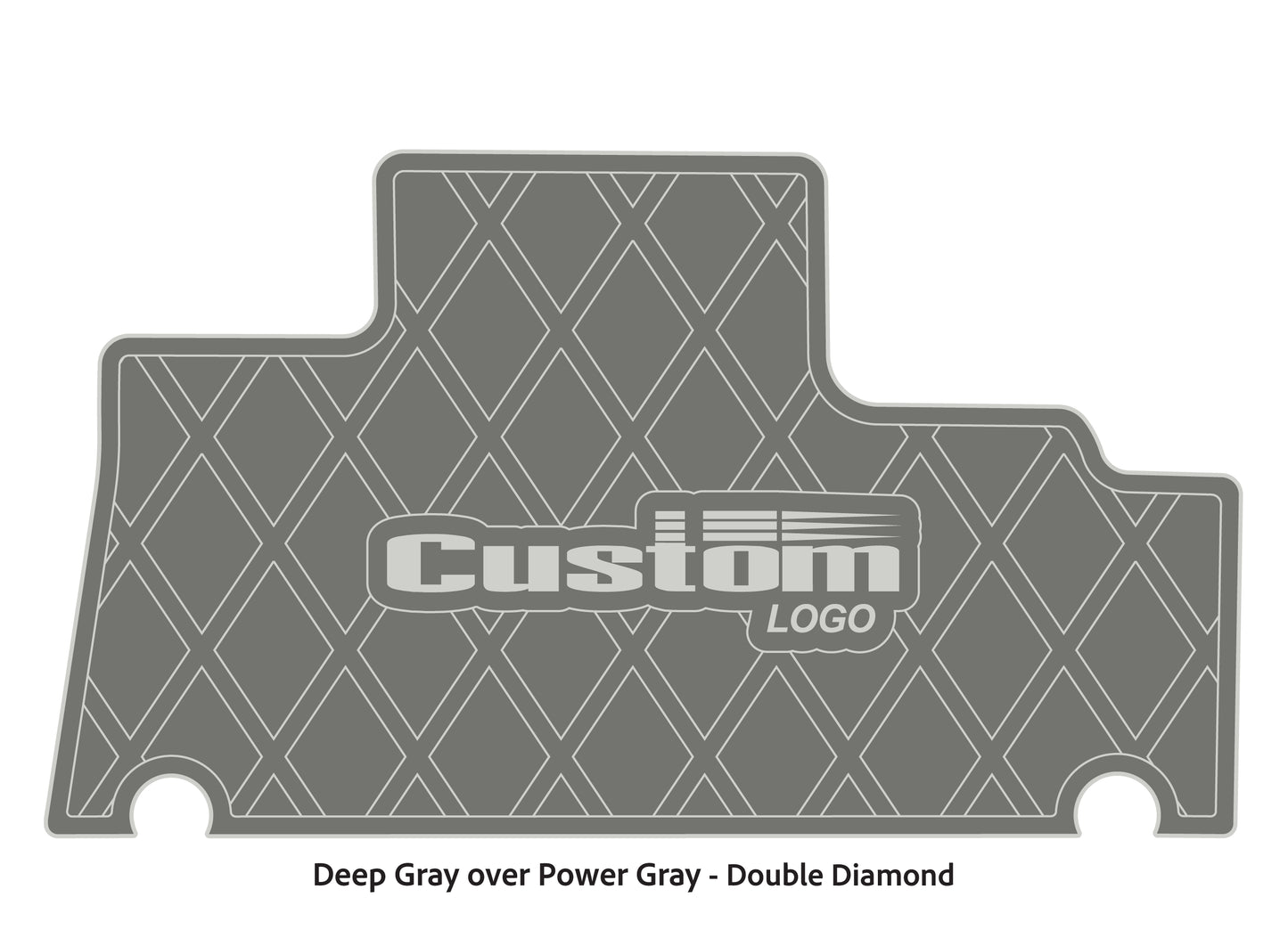 Dura-Deck Triton TR196 custom EVA foam bass boat flooring in deep gray over power gray double diamond pattern