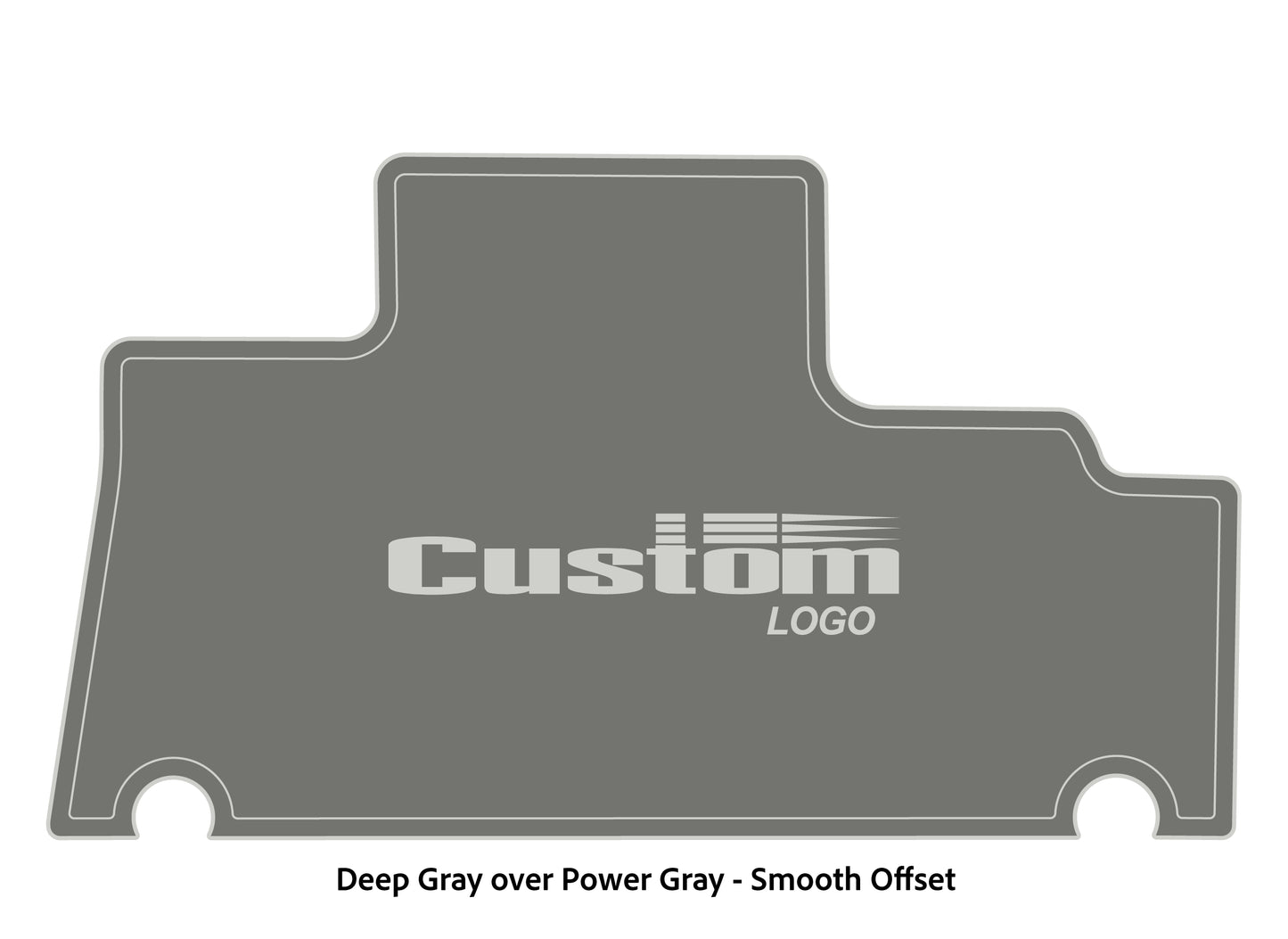 Dura-Deck Triton Tr196 custom EVA foam bass boat flooring in deep gray over power gray smooth offset pattern