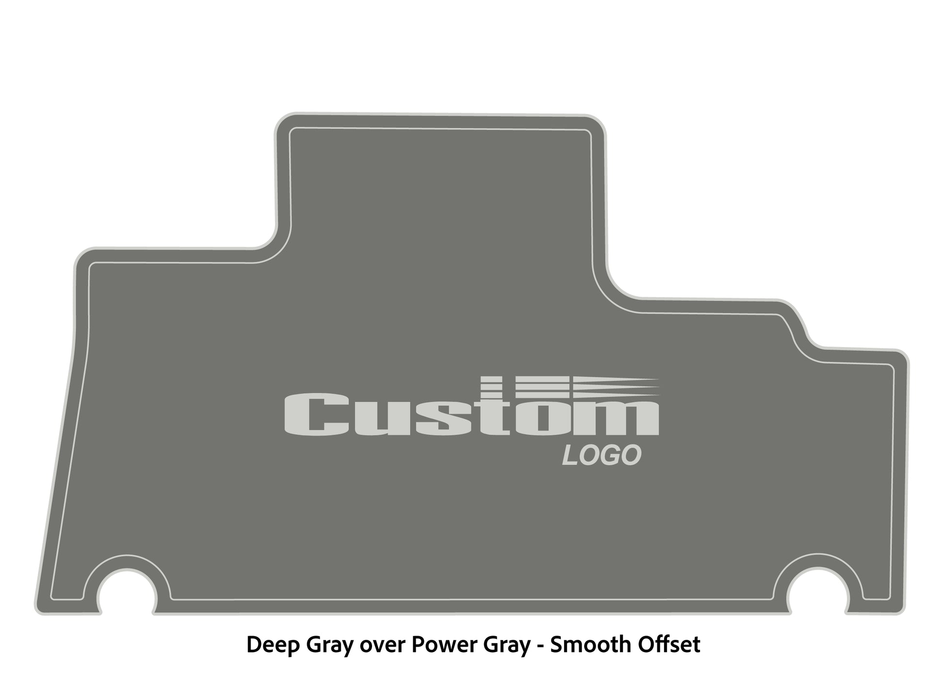 Dura-Deck Triton Tr196 custom EVA foam bass boat flooring in deep gray over power gray smooth offset pattern