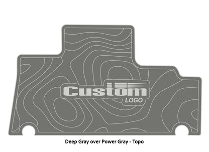 Dura-Deck Triton TR196 custom EVA foam bass boat flooring in deep gray over power gray topo pattern