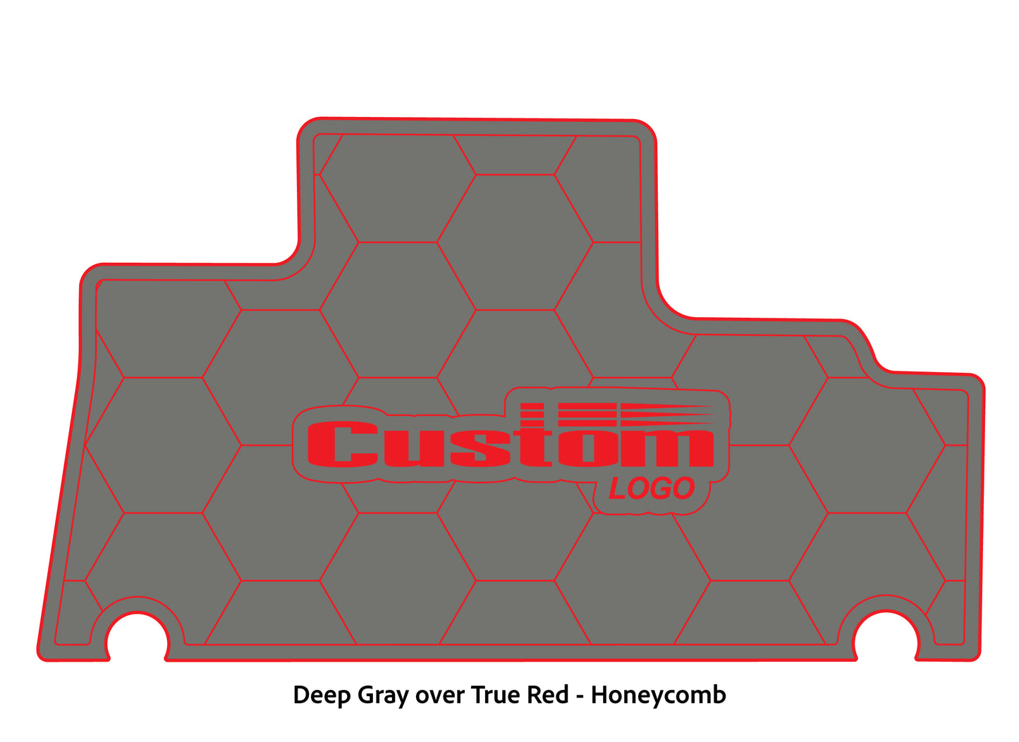 Dura-Deck Triton TR196 custom EVA foam bass boat flooring in deep gray over true red honeycomb pattern