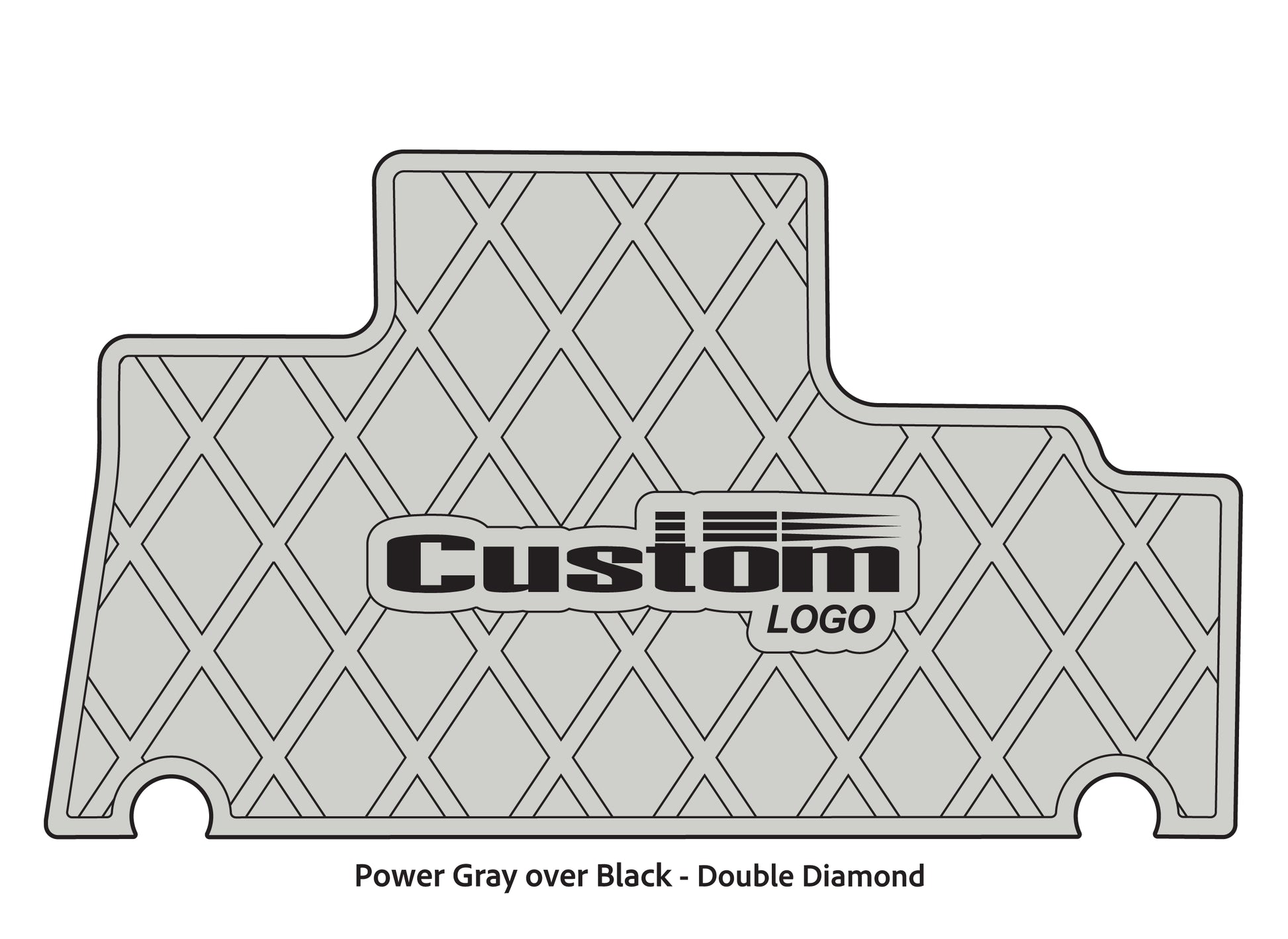 Dura-deck Triton Tr196 custom EVA foam bass boat flooring in power gray over black double diamond pattern
