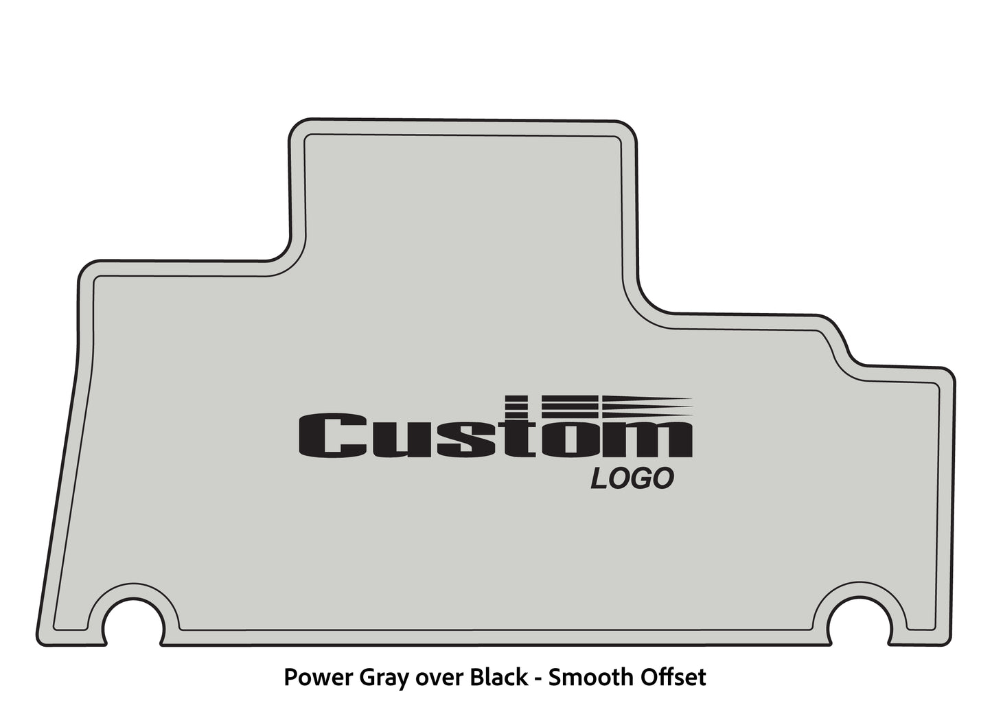 Dura-deck Triton TR196  custom EVA foam bass boat flooring in power gray over black smooth offset pattern