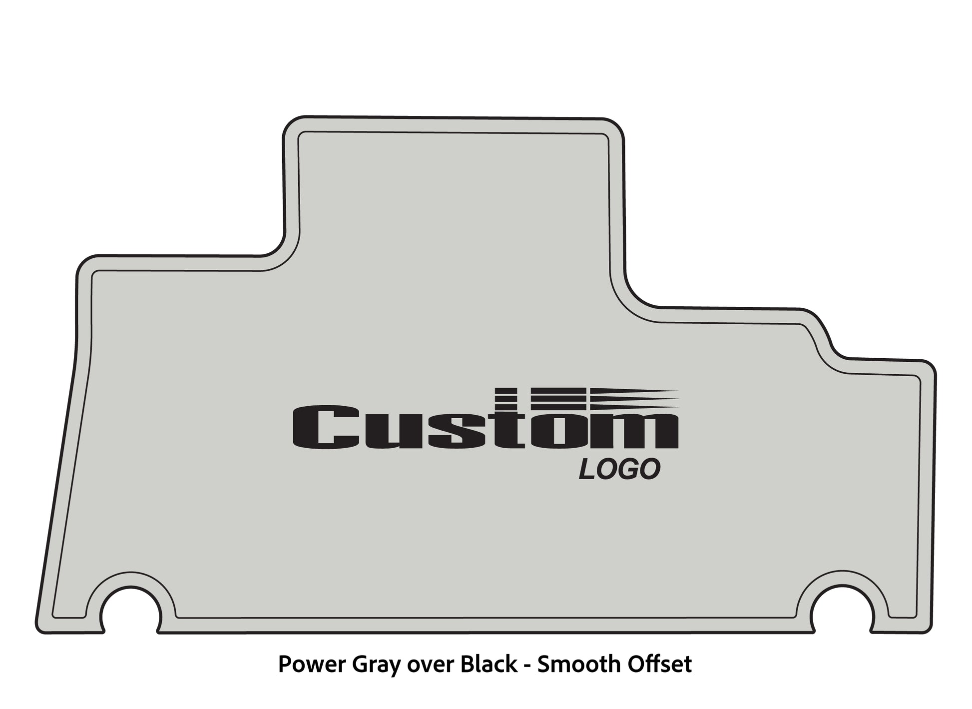 Dura-deck Triton TR196  custom EVA foam bass boat flooring in power gray over black smooth offset pattern