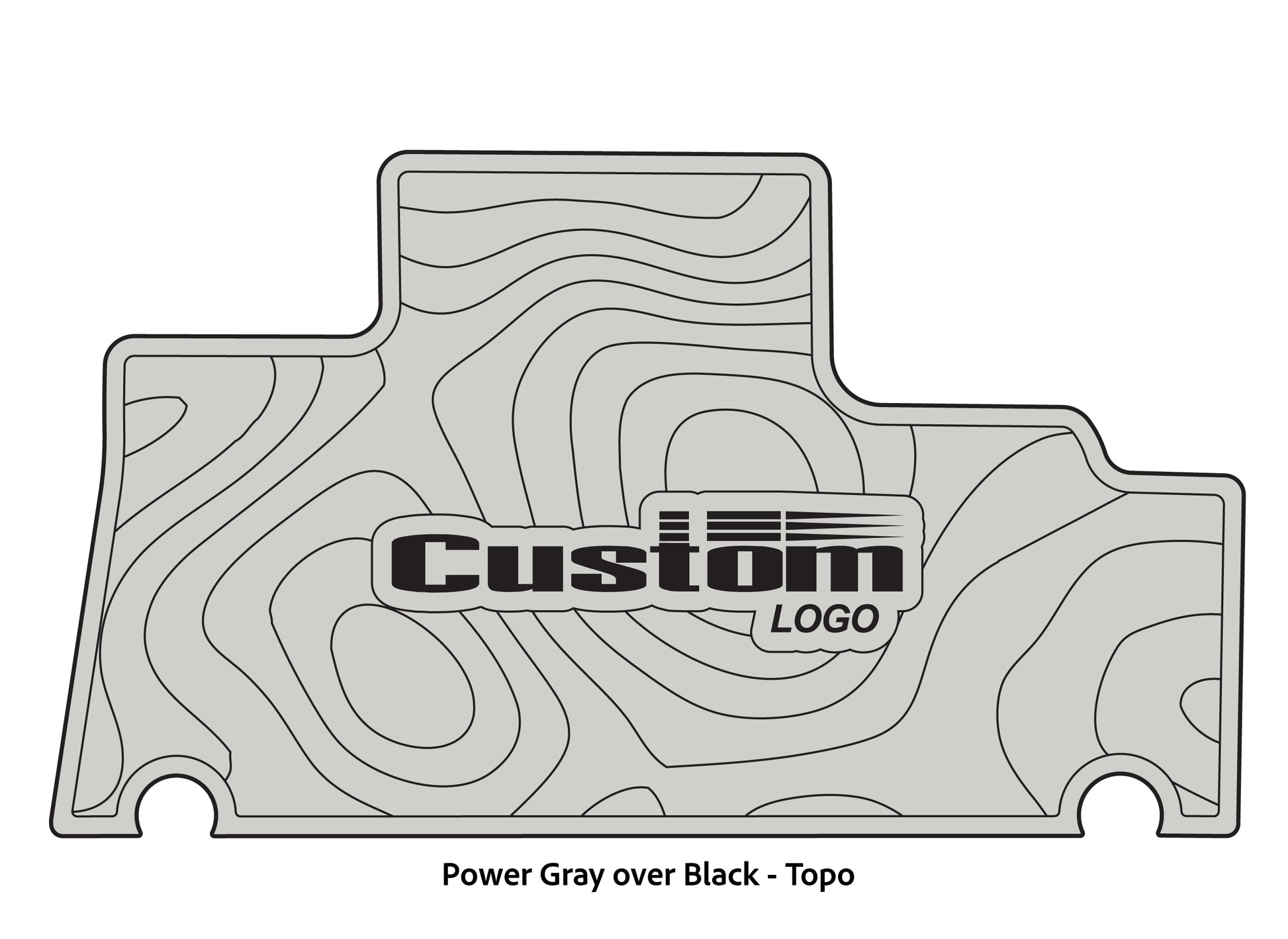 Dura-deck Triton Tr196 custom EVA foam bass boat flooring in power gray over black topo pattern