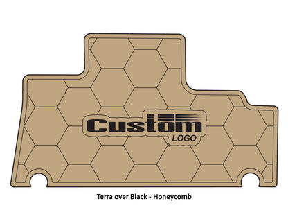 Dura-deck Triton TR196 custom EVA foam bass boat flooring in terra over black honeycomb pattern