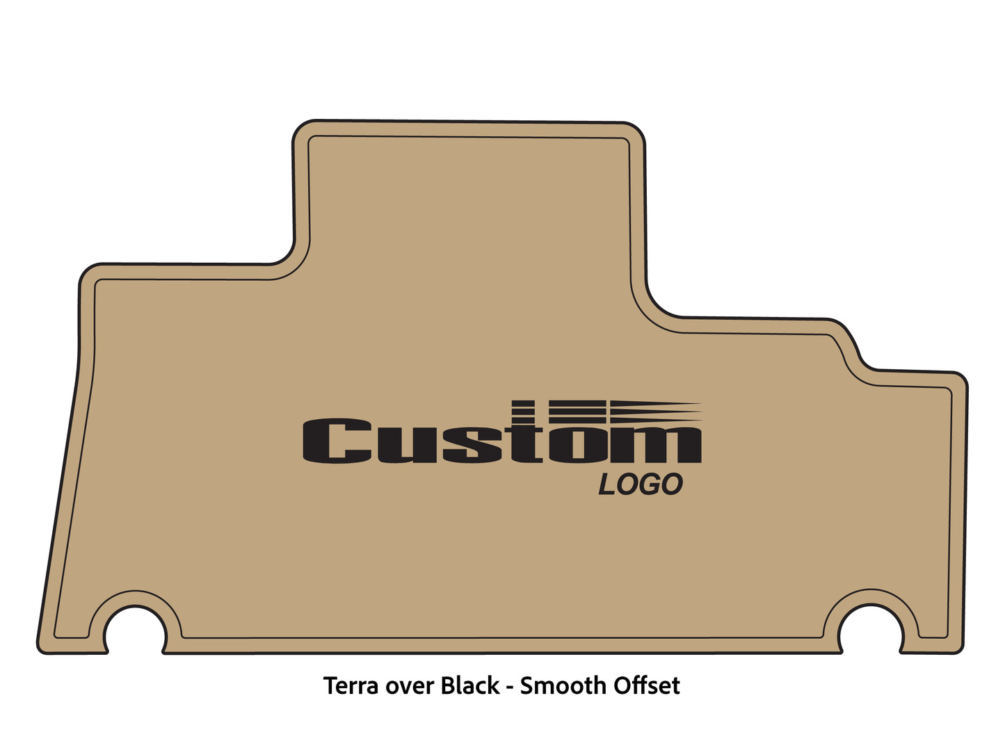Dura-deck Triton TR196 custom EVA foam bass boat flooring in terra over black smooth offset pattern
