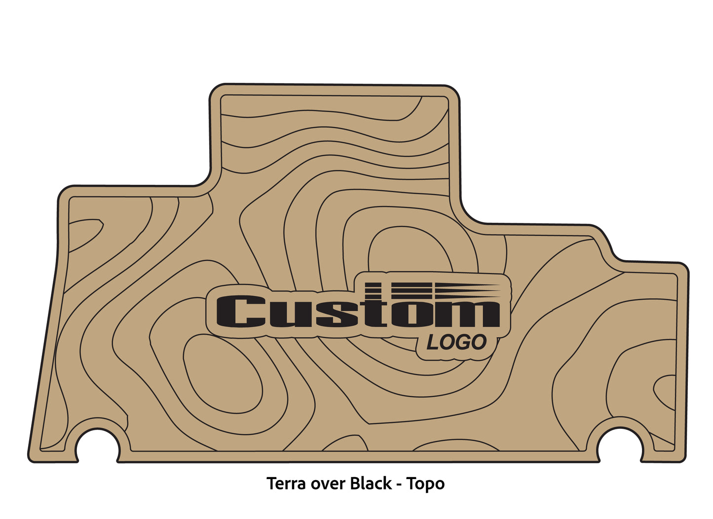 Dura-deck Triton TR196 custom EVA foam bass boat flooring in terra over black topo pattern