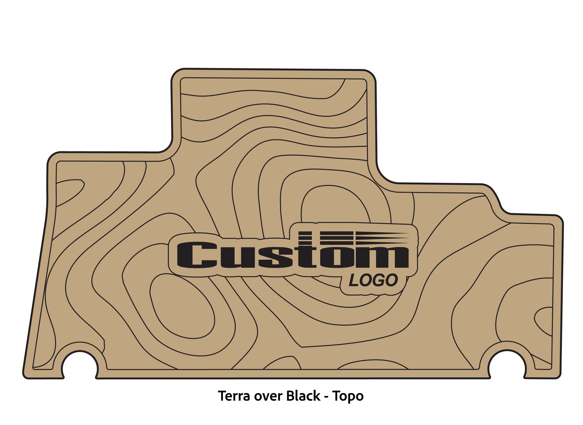Dura-deck Triton TR196 custom EVA foam bass boat flooring in terra over black topo pattern