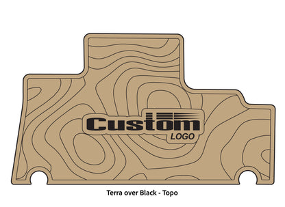 Dura-deck Triton TR196 custom EVA foam bass boat flooring in terra over black topo pattern