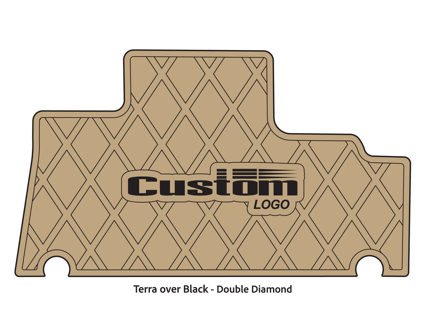 Dura-deck Triton TR196 custom EVA foam bass boat flooring in terra over black double diamond pattern