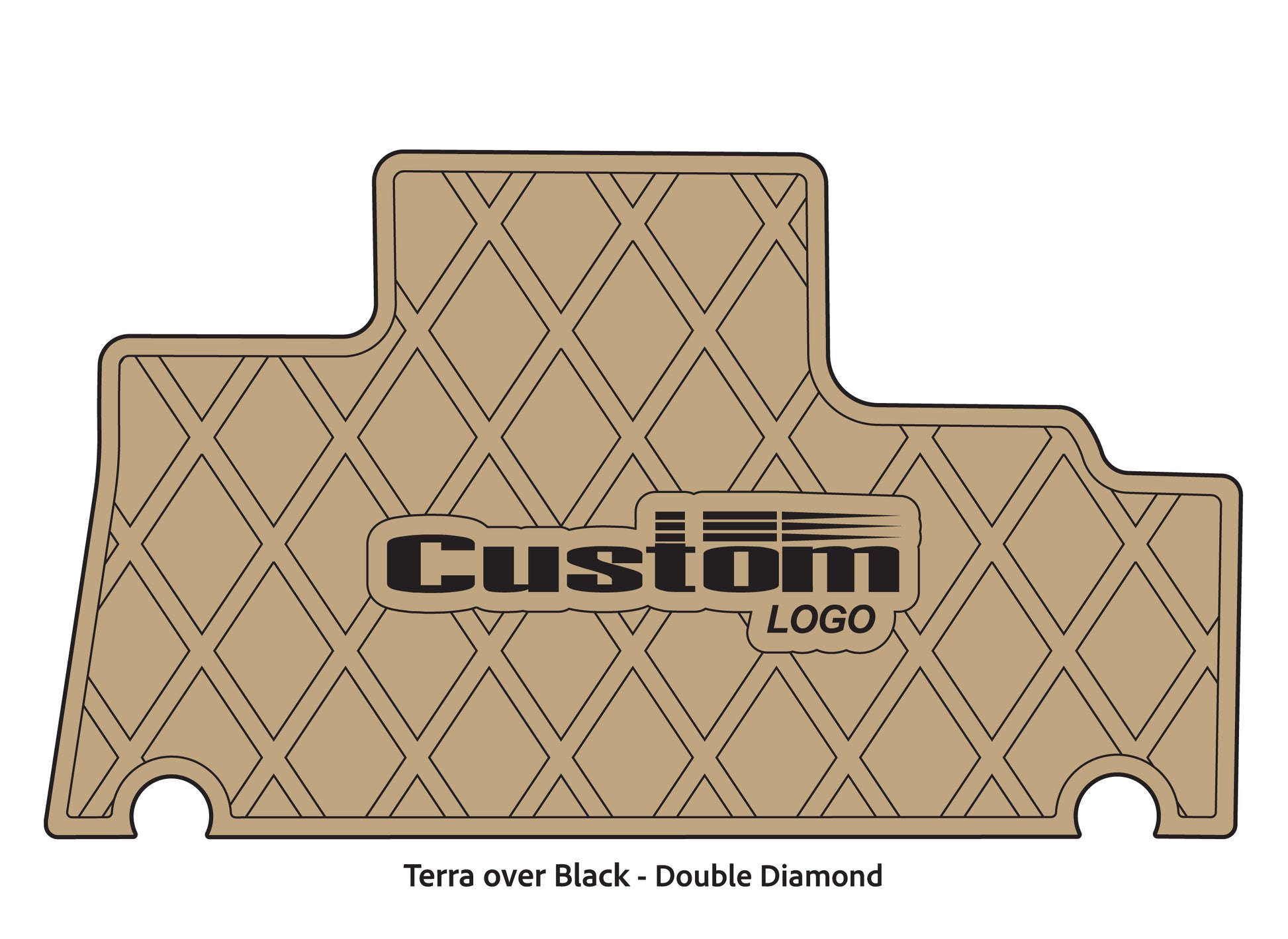 Dura-deck Triton TR196 custom EVA foam bass boat flooring in terra over black double diamond pattern