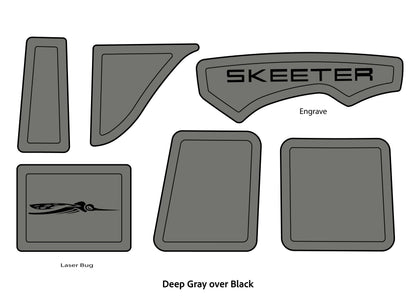 Dura-Deck Skeeter 20i eva foam accessory pad set in power gray over black