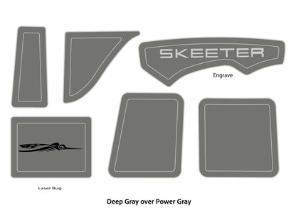 Dura-Deck Skeeter 20i eva foam accessory pad set in deep gray over power gray