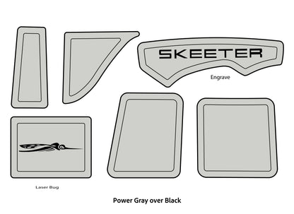 Dura-Deck Skeeter 20i eva foam accessory pad set in power gray over black