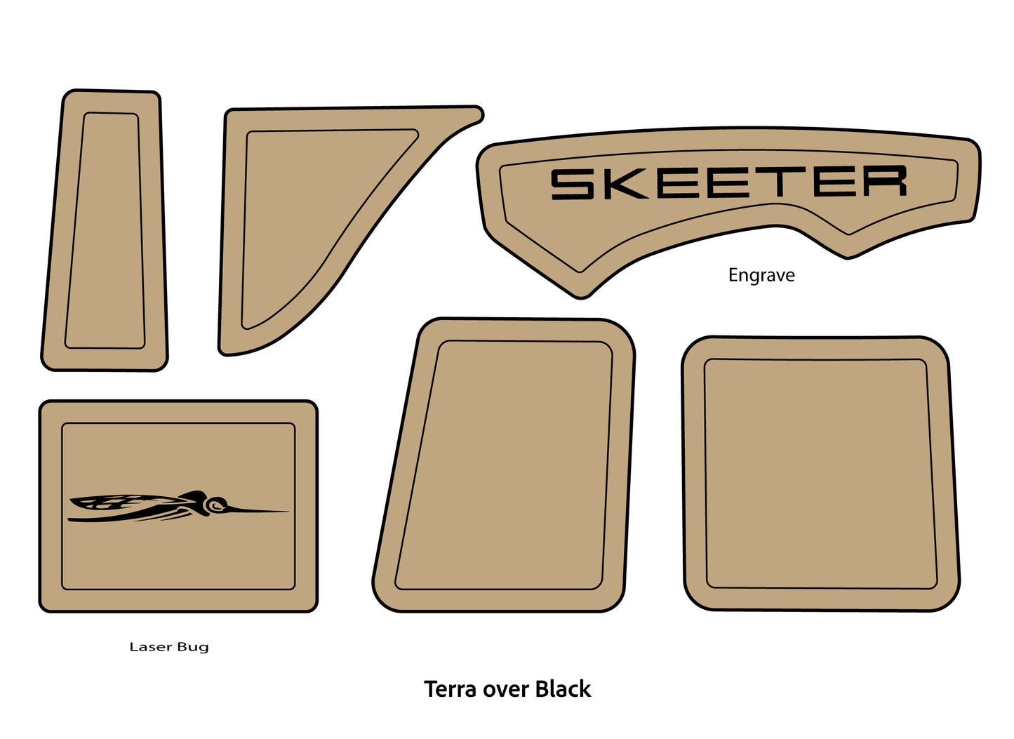Dura-Deck Skeeter 20i eva foam accessory pad set in terra over black