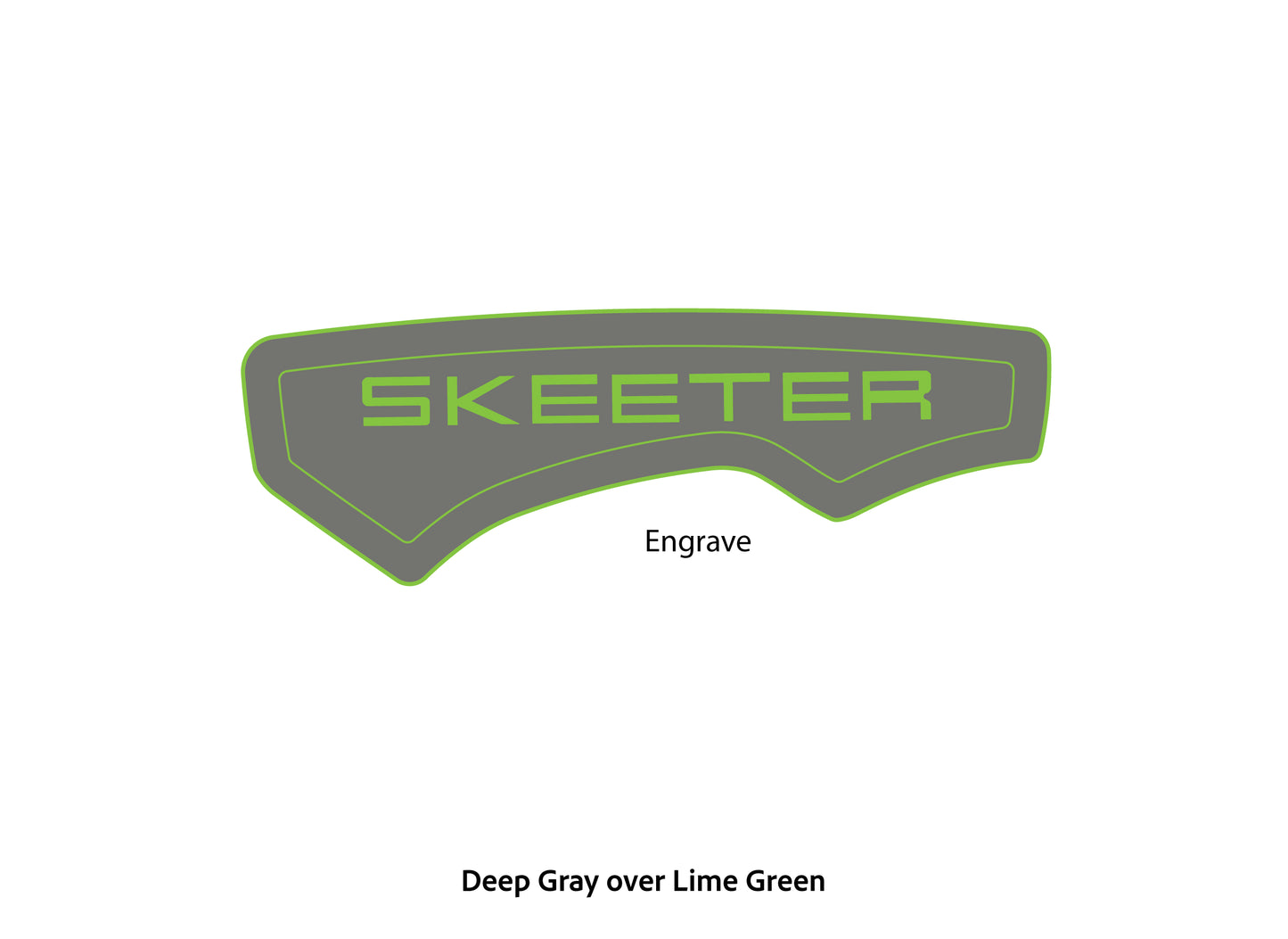 Dura-Deck Skeeter 20i custom eva foam bow pad in deep gray over lime green