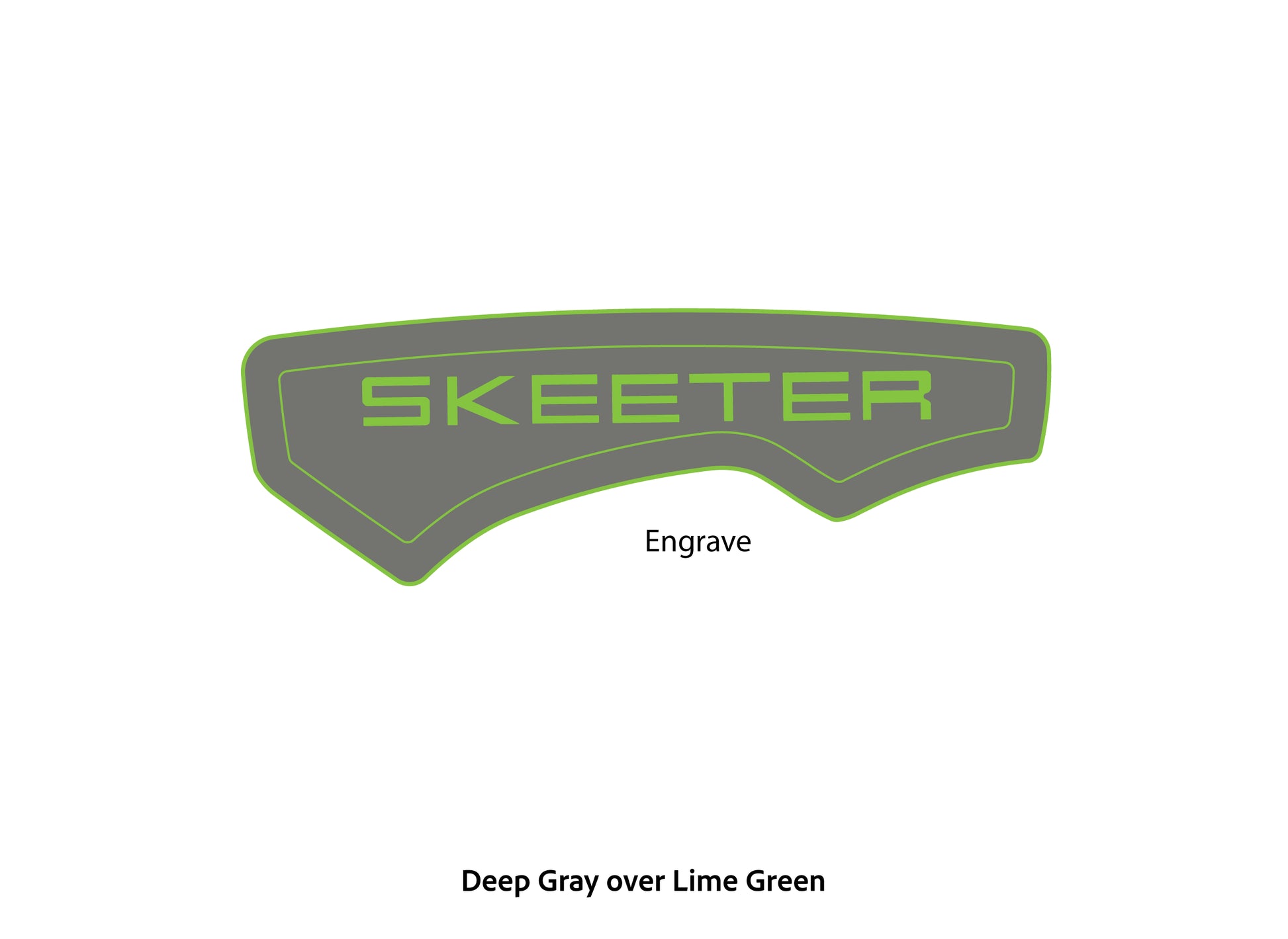 Dura-Deck Skeeter 20i custom eva foam bow pad in deep gray over lime green